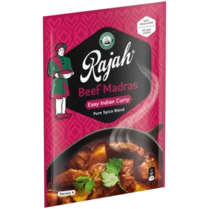 RAJAH BEEF MADRAS EASY INDIAN CURRY PURE SPICE SACKET